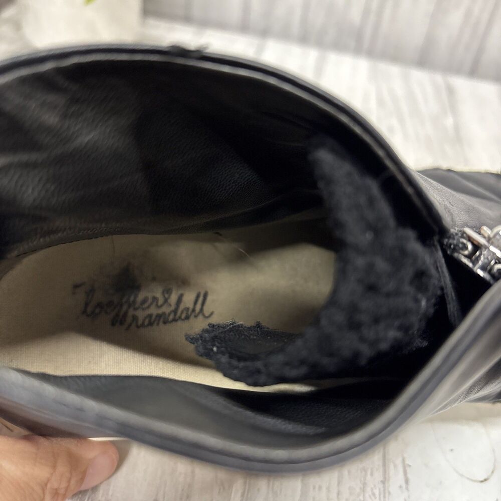 Womens Size 7.5 Loeffler Randall Black Leather High Tops - Picture 5 of 7